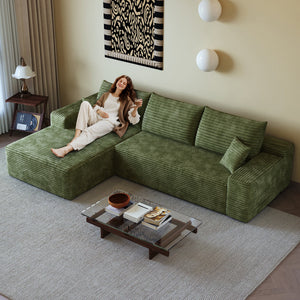 107" Cloud Sectional Couch with L-Shape Chaise