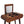 Solid Wood Mini Round Chestnut Fold Vanity