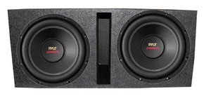 Pyle PLPW15D 15" 2000W 4-Ohm Car Subwoofer Pair & QBASS15 Dual Ported Enclosure