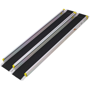 Premium Adjustable Telescoping Wheelchair Track Ramps Aluminium - Silver