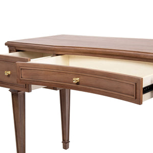 Dauphin - 3 Drawer Executive Desk - Brown