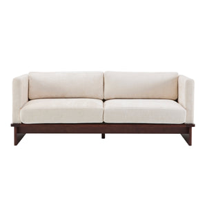 77 in. Square Arm Modern 3 Seater Boucle Sofa Upholstered Couch