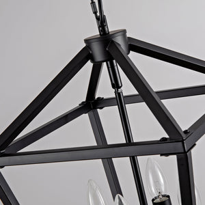 Farmhouse Lantern Chandelier 4-Light