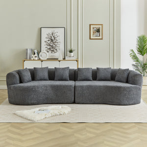 Curved Sectional Sofa - Oversized Modern Design