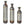 Modern Droplet Shaped Floor Vase Set, Glazed Metal Decorative Vases 3 Piece Home Accent For Living Room - Gold / White