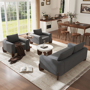 U_Style Modern 3-Piece Living Room Sofa Set