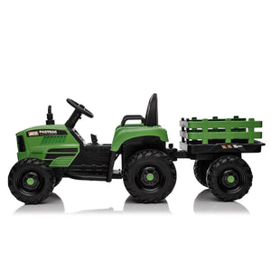 Ride On Tractor with Trailer, 24V Powered Electric Toy for Kids