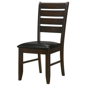 Padded Seat Side Chairs With Tapered Slats (Set of 2)