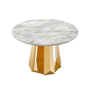 47" Round Marble Dining Table
