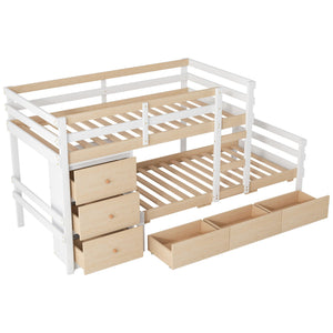 Loft Bunk Bed With Drawers And Ladder