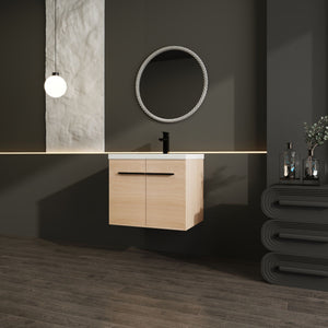 Bathroom Vanity Set With Resin Countertop Sink, 2 Doors