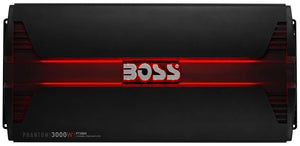 Boss Audio PT3000 3000W 2 Channel Car Audio Amplifier Power LED Amp+Remote