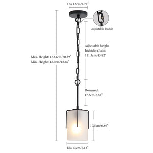 Adjustable Cylindrical Pendant Light