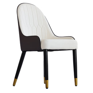 Modern Sponge-Filled Dining Chair, Solid Wood Metal Legs, Suitable For Restaurants, Living Rooms And Rooms (Set of 2)