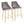 Marcel - Contemporary / Glam Counter Stool (Set of 2) - Gold / Silver