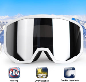 EXP VISION Ski/Snowboard Goggles for Men Women, OTG Snow Goggles Anti Fog UV Protection