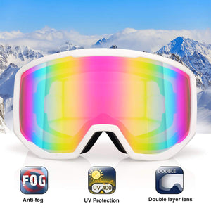 EXP VISION Ski/Snowboard Goggles for Men Women, OTG Snow Goggles Anti Fog UV Protection