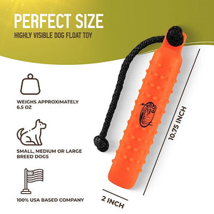 HuntEmUp Hunting Dog Essentials Training Kit -  3 inch Large Bumper Black and White Flasher 6pc + Mesh Bumper Bag + Whistle & Lanyard + Leather Braided Leash + Training Chain