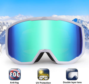 EXP VISION Ski/Snowboard Goggles for Men Women, OTG Snow Goggles Anti Fog UV Protection
