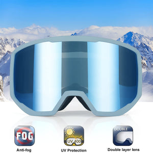EXP VISION Ski/Snowboard Goggles for Men Women, OTG Snow Goggles Anti Fog UV Protection
