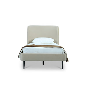 Heather - Upholstered Bed With Curved Headboard