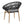 Cyril Outdoor Wicker Papasan Style Dining Chair with Teak Finished Leg and Dark Gray Faux Rattan - Set of 2