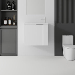 22 Inch Floating Bathroom Vanity with Sink, Soft-Close Door, Ceramic Sink, Plywood