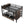 Full Size Metal Bunk Bed with Storage Shelves and USB Power Strip