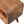 Solid Wood Mini Curved Media Unit, Chestnut, 1-Drawer, 1 Open Slot