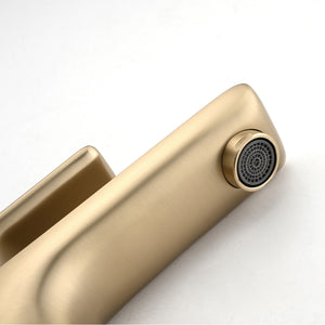 Modern Bathroom Sink Faucet Single Handle Brass Countertop Mount