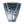 9.3x4.7x9.3' Smokey Black Glass Vase with Gold Rim