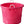 Homz Plastic 18 Gal Utility Bucket Tub w/ Rope Handle, Pink (2 Pack)