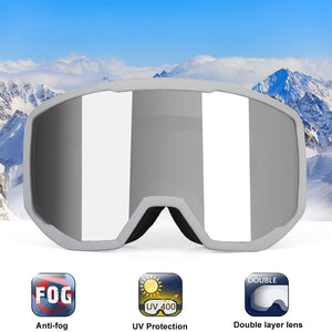 EXP VISION Ski/Snowboard Goggles for Men Women, OTG Snow Goggles Anti Fog UV Protection