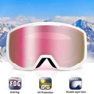 EXP VISION Ski/Snowboard Goggles for Men Women, OTG Snow Goggles Anti Fog UV Protection