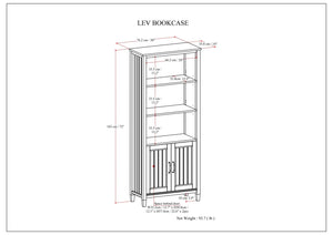 Lev - Bookcase - Smoky Brown