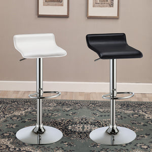 Backless Bar Stool With Adjustable Height - Black