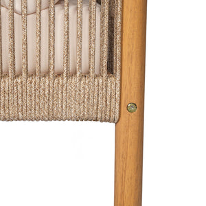 Modern Outdoor Woven Lounge Chair With Solid Wood Frame - Teak