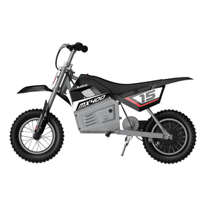 Razor MX400 Dirt Rocket 24V Electric Toy Motocross Motorcycle Dirt Bike, Black - TRAPSKI