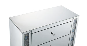 Sonia Mirrored & Faux Agate Console Cabinet (Assembled)