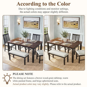 59"-77" Extendable Dining Table for 4–6 People