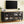 ON-TREND Farmhouse TV Stand with Tempered Glass Doors