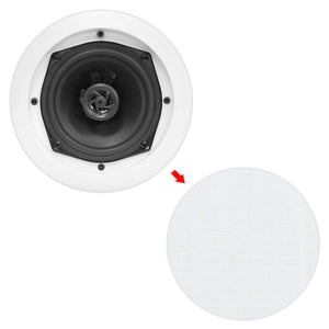 Pyle PDIC51RD 150W 5.25" Round Flush Mount In-Wall/Ceiling Home Speakers, 2 Pack
