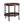 Oval 2 Shelf Dark Kitchen Cart