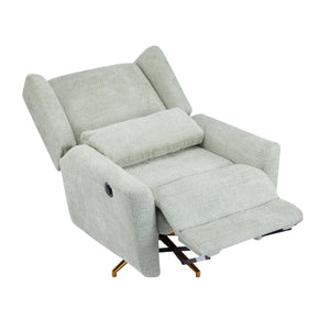 Power Recliner Chair Swivel with Boucle Upholstery and 360° Swivel