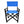 Folding Wooden Director Chairs with Blue Canvas (Set of 2)