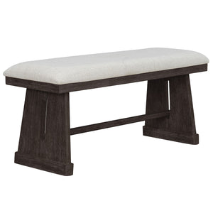 Dining Set With Rectangular Table, 4 Upholstered Chairs & 1 Padded Bench