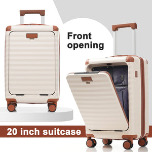 Deluxe 5-Piece Hard-Side Luggage Set with USB and TSA Security