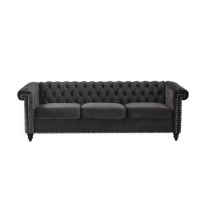 Chesterfield Style 3 Seater Sofa With Deep Button Tufting