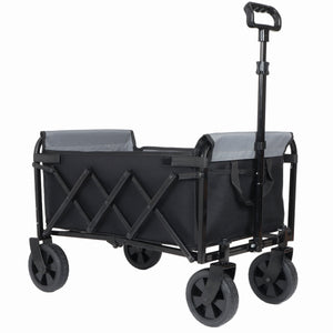 Collapsible Wagon with Wheels - 3 in 1 Lightweight Utility Camping Wagon