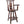 Rustic Tall Bistro Chair Decorative Star Backrest And Footrest, Fir Wood, 4 Foot - Brown